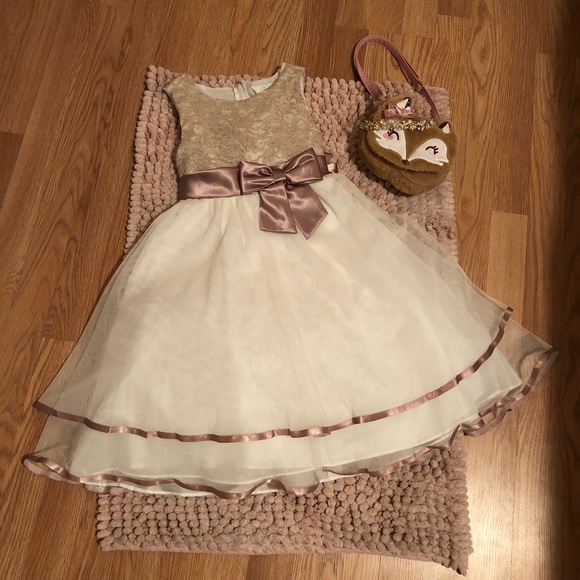 rare editions taupe dress